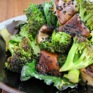 paleo sesame shiitake broccoli