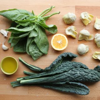 kale artichoke pistou