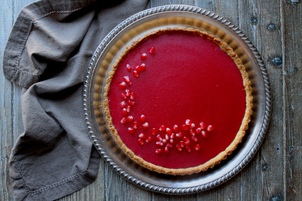 chocolate cranberry curd tart