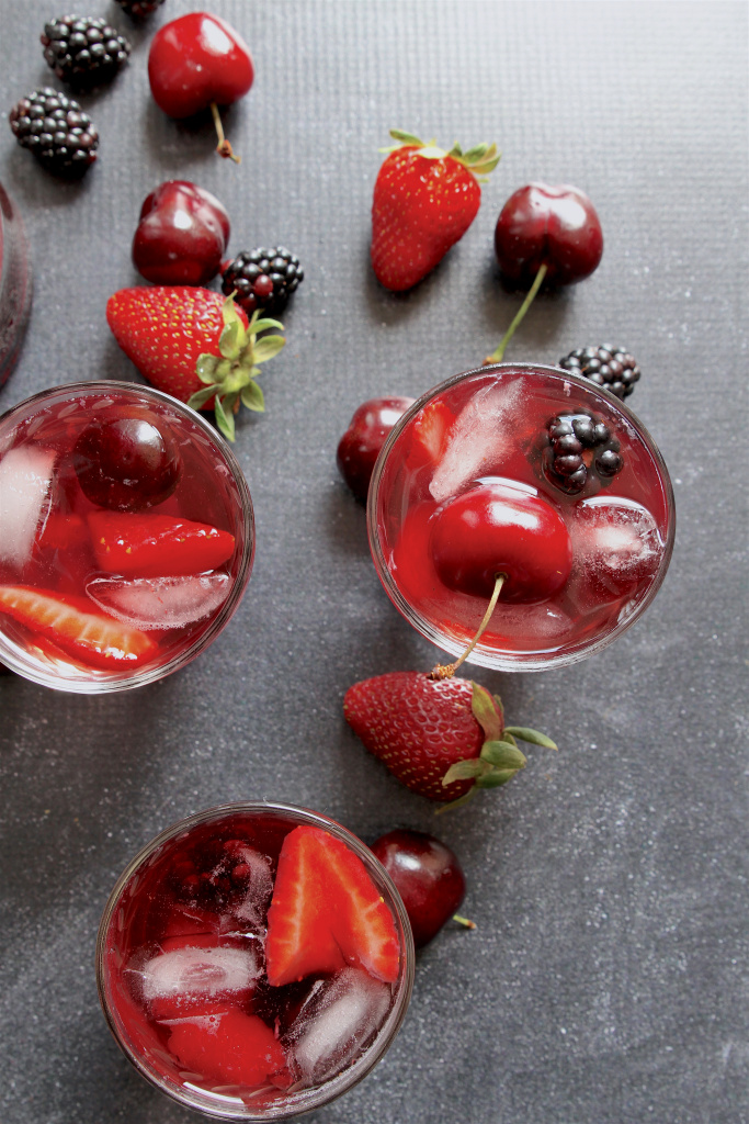 Cherry Berry Spritzers - Flora & Vino